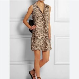 EQUIPMENT Lucida Silk Leopard Print Sleeveless Dress, S